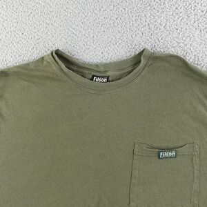 Filson T Shirt Pocket Tee Mens XL Olive Green Short Sleeve Classic Outdoor